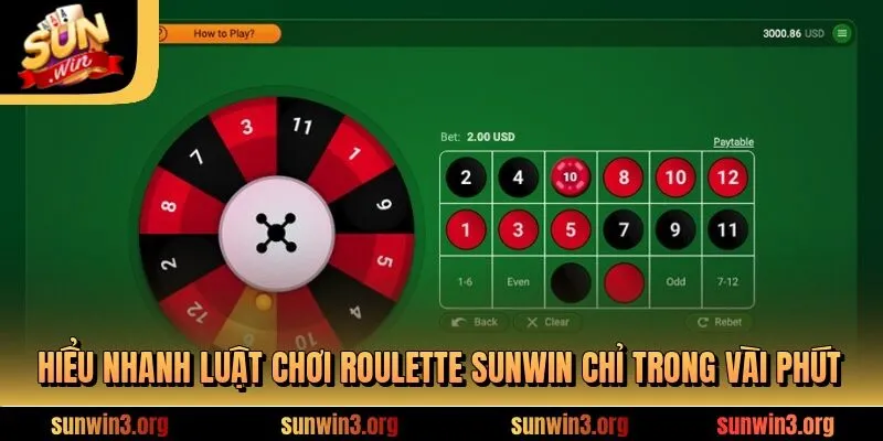 Hiểu nhanh luật chơi roulette SUNWIN chỉ trong vài phút